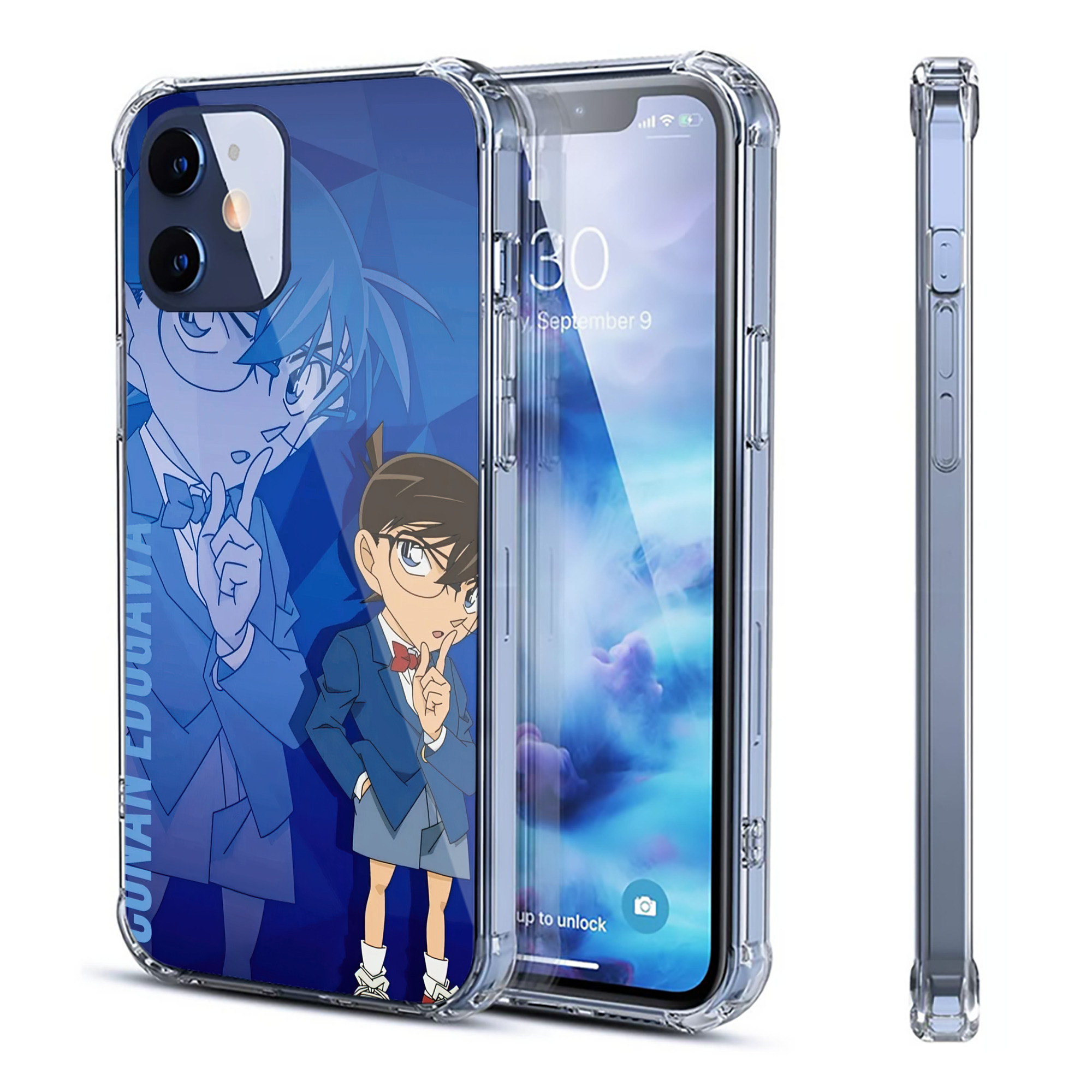 （画像用） 名探偵コナン Detective Conan 【iPhone 12シリーズ対応】透明スマホケース（クリアソフトケース）